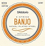 D'Addario EJ61NY Cordes pour Banjo 10-23 Medium
