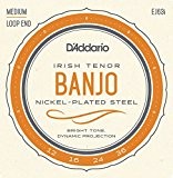 D'Addario EJ63I Cordes pour Banjo Light Tenor Irish 12-36