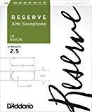 D'Addario Woodwinds DJR1025 Reserve Boîte de 10 Anches pour Saxophone Alto Force 2.5 Blanc