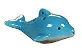 dauphin Instrument de musique/Ocarina pour enfant, 6 trous/bleu