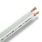 DCSk PROflat 15 HiFi câble de haut parleur plat - blanc -- 2 x 1,5mm² -- seulement 1,7mm d'épaisseur - ...