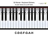 De Piano, Piano, Clavier, de notes Stickers C-D de f G de A électronique H, 52 Stickers