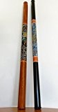 Didgeridoo en Bambou + Bâton de Pluie en PVC - Décorés avec Motifs Aborigènes