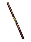 Didgeridou en bambou avec décoration en style aborigène (Longeur: 120cm)