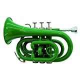 Dimavery 059426 TP-300 Trompette de poche Bb Vert