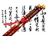 Dizi Flûte de bambou, Nicoshine Instrument de musique chinois traditionnel fait à la main. Key C Double Insert