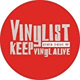 DMC Vinylist Keep Vinyl Alive Disques de feutrine pour tourne-disque Rouge imprimé blanc
