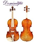 Dominique Musique fabriqué à la main style baroque pour violon 4/4 avec étui, cordes Dominant et archet