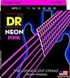 DR Strings NEON 11-50  Jeu de Cordes pour Guitare Electrique Rose