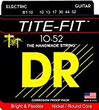 DR Strings TITE-FIT 10-52 Jeu de Cordes pour Guitare Electrique