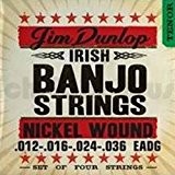 Dunlop djn1236 Nickel Cordes pour Banjo ténor Irlandais (Lot de 4)