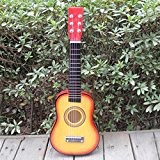 E Support TM enfants Guitare acoustique classique 58,4 cm SUNBURST Guitare jouet pour enfant avec médiator avec 6 cordes