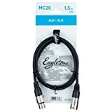 Eagletone MC20 XLR/XLR 1.5M Câble microphone 1,5m Noir