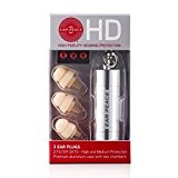EarPeace HD : Protection Auditive Haute Fidélité (Bouchons d'oreille) White Plugs Silver Case