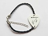 Ed Sheeran médiator de guitare cuir Twist Braid Bracelet 17,8 cm