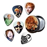 Ed Sheeran Set of 6 Loose Guitar Médiators in Tin ( Collection E )