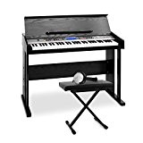 Electronic-Star Piano digital électronique avec banc en cuir artificiel, casque, connexion pédale, MIDI-E-Piano, 8 morceaux de démonstration, 100 rythmes, 136 ...