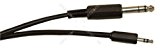 Electrovision - Cordon blindé noir 1,2m avec jack mâle stéréo 6,35mm vers jack mâle stéréo 3,5mm. En sachet.