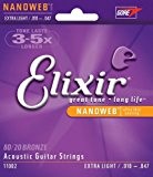 Elixir CEL 11002 Corde pour Guitare acoustique nanoweb XL 10-47
