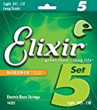 Elixir CEL 14202 5 Cordes pour Guitare Basse nanoweb l 45-130