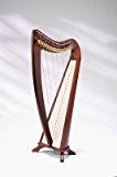 EMS - harpe celtique dos rond, 22 cordes avec demi-ton, palissandre massif