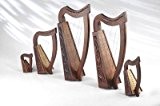 EMS Harpe Celtique Genou, 17 Cordes, Palissandre