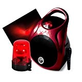 Enceinte autonome Rouge Karaoké 60W MP3/USB/SD + Gyrophare rouge