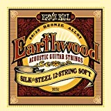Ernie Ball 2051 Soft Earthwood Silk N Steel Jeu de cordes 9-46