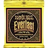 Ernie Ball 2560 Everlast extra light - 80/20 bronze-Jeu de cordes pour guitare acoustique (10-50 Lot de 2)