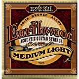 Ernie Ball: Guitar String Set Earthwood Medium Light. Pour Guitare Électrique, Guitare Acoustique
