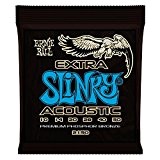 Ernie Ball Slinky Jeu de cordes pour guitare acoustique Extra 10-50 (Lot de 2)