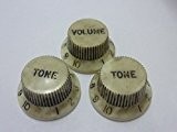 (Fabrique IN JAPAN)High Quality VINTAGE Relic Strat Knob RelicWhite set inch