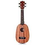 FACILLA® 21" Ukulélé Ukulele Soprano Bois Sapele Instruments à cordes Hawaii 12 Frettes