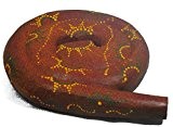 Fair Trade Sculpté Mangowood Hand Made & Peint Didgeridoo Voyage (27cm (lézard))