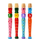 Fami Trompette en bois coloré Buglet Hooter Bugle jouet éducatif cadeau pour les enfants (Multicolore)