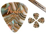 Fender 098-2351-557 351 shape premium médiators heavy, abalone, 144 count