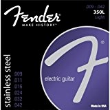 Fender 350 Stainless Steel Ball End Electric Guitar Strings (09-42/10-46)Light 09-42