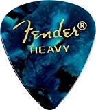 Fender 351 Classic Celluloid Picks 12-Pack (Ocean Turq) Heavy- Lot de 12 médiators