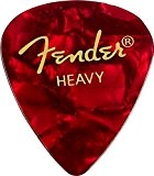 Fender 351 Classic Celluloid Picks 12-Pack (Red Moto) Heavy- Lot de 12 médiators