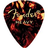 Fender 351 Classic Celluloid Picks 12-Pack (Tortoise Shell) Heavy- Lot de 12 médiators