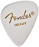 Fender 351 Classic Celluloid Picks 12-Pack (White) Heavy- Lot de 12 médiators
