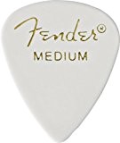 Fender 351 Classic Celluloid Picks 12-Pack (White) Medium- Lot de 12 médiators