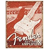Fender Guitars and Amps. weathered (pt) signe d'acier (de 3040)