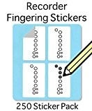 Flûte à bec doigté Set de stickers (Lot de 250) Super Pratique pour les étudiants et les enseignants.