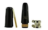 Glory Clarinette Ligature pour bec de saxophone avec, une Anche et bouchon en plastique noir