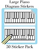 Grand Piano/Clavier Schéma autocollants Sticker (50 par lot) Livraison gratuite à commande.