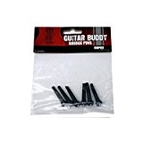 Guitar Buddy acoustique pointes de chevalet de guitare 6 x noir avec point blanc