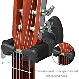 Guitare Stander Guitare Cintre,Verrouillage Automatique de Gravité Crochet, pour Guitare Électrique Guitare Acoustique plastic black, by LC Prime