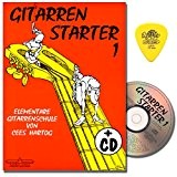 Guitare Starter 1 ruban - École avec CD pour les débutants de CEES HARTOG - avec original Dunlop plek