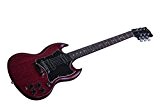 Guitares électriques GIBSON SG SPECIAL FADED 2016 HP WORN CHERRY + HOUSSE Double cut
